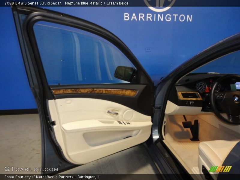 Neptune Blue Metallic / Cream Beige 2009 BMW 5 Series 535xi Sedan