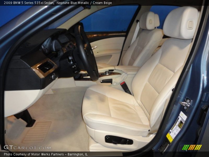 Neptune Blue Metallic / Cream Beige 2009 BMW 5 Series 535xi Sedan