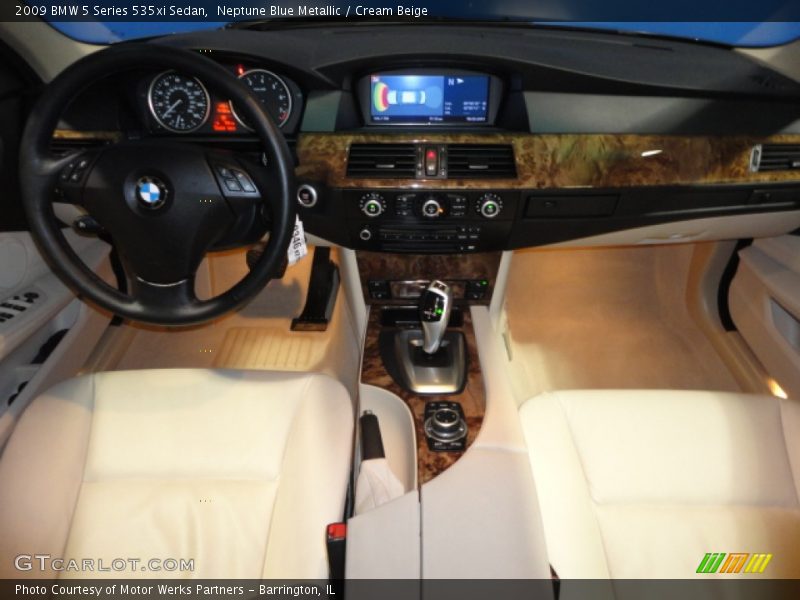 Neptune Blue Metallic / Cream Beige 2009 BMW 5 Series 535xi Sedan