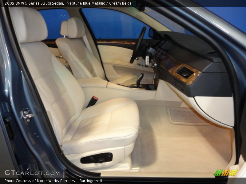 Neptune Blue Metallic / Cream Beige 2009 BMW 5 Series 535xi Sedan