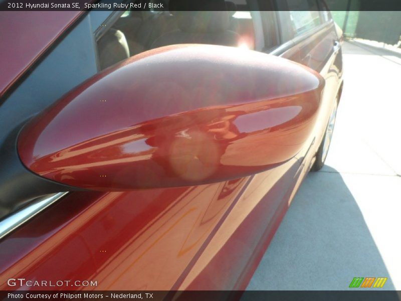 Sparkling Ruby Red / Black 2012 Hyundai Sonata SE