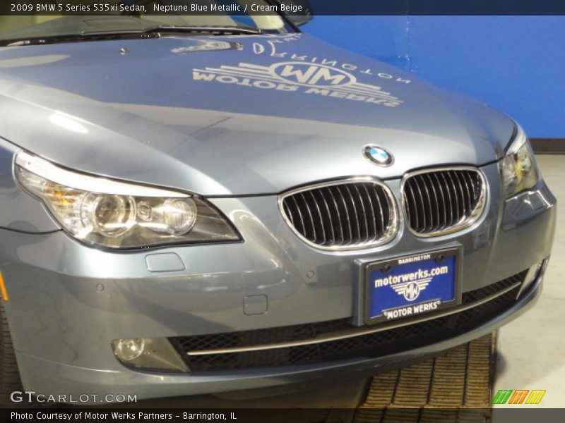 Neptune Blue Metallic / Cream Beige 2009 BMW 5 Series 535xi Sedan