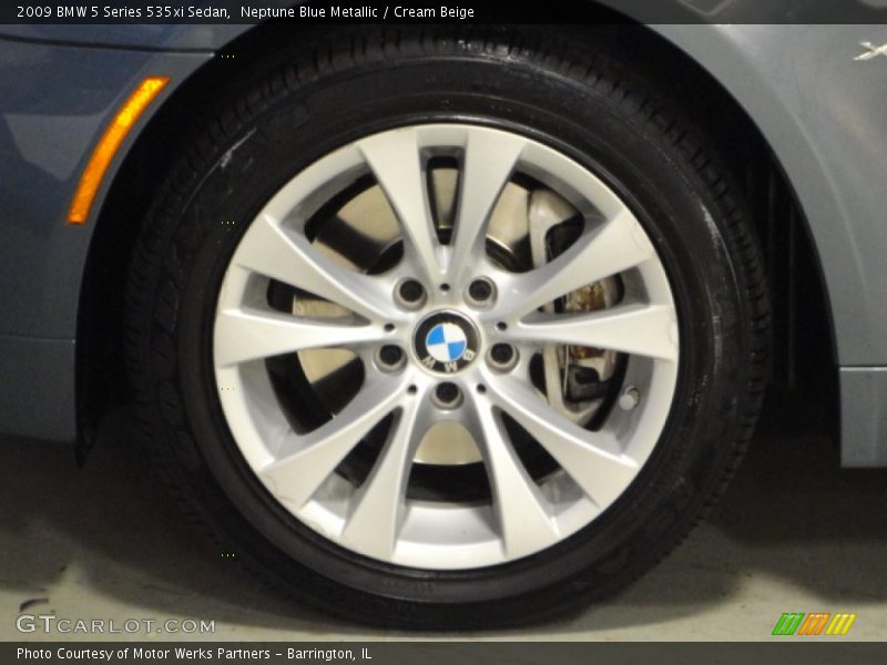 Neptune Blue Metallic / Cream Beige 2009 BMW 5 Series 535xi Sedan