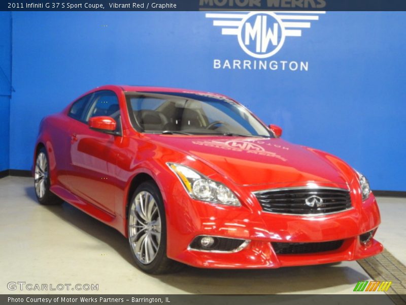 Vibrant Red / Graphite 2011 Infiniti G 37 S Sport Coupe