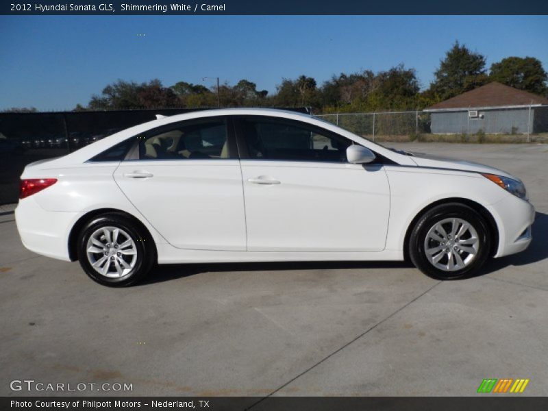 Shimmering White / Camel 2012 Hyundai Sonata GLS