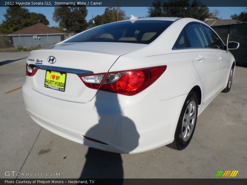 Shimmering White / Camel 2012 Hyundai Sonata GLS