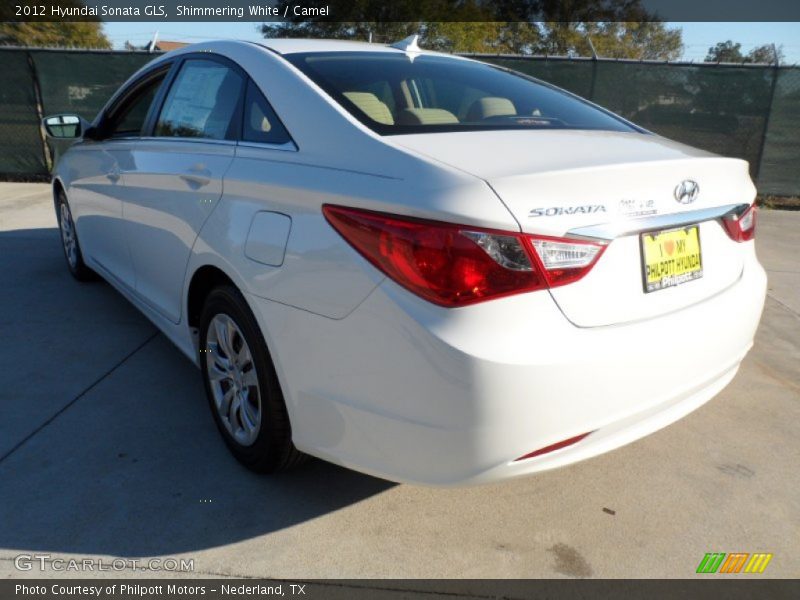 Shimmering White / Camel 2012 Hyundai Sonata GLS