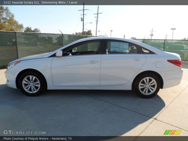 Shimmering White / Camel 2012 Hyundai Sonata GLS