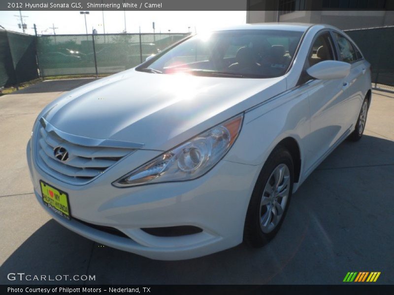 Shimmering White / Camel 2012 Hyundai Sonata GLS