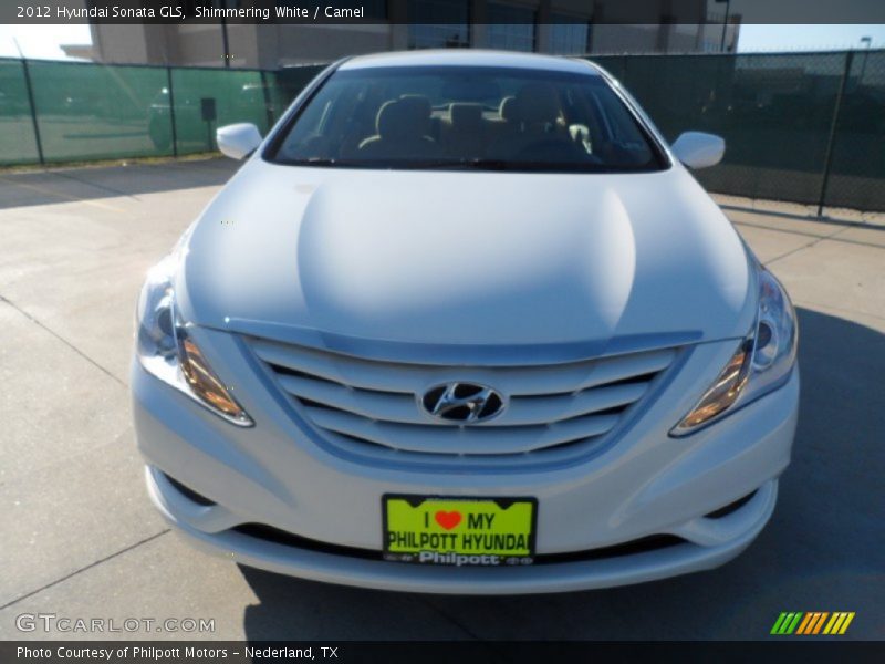 Shimmering White / Camel 2012 Hyundai Sonata GLS