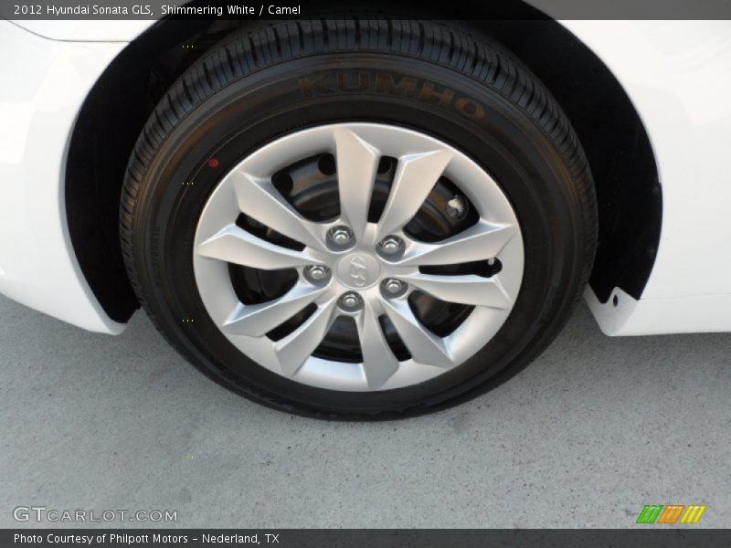 Shimmering White / Camel 2012 Hyundai Sonata GLS