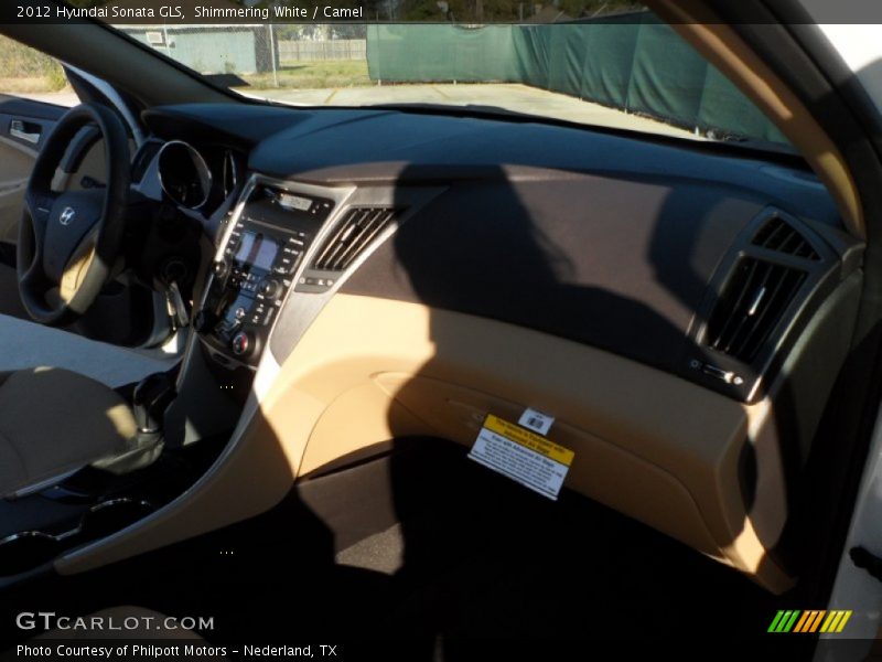Shimmering White / Camel 2012 Hyundai Sonata GLS