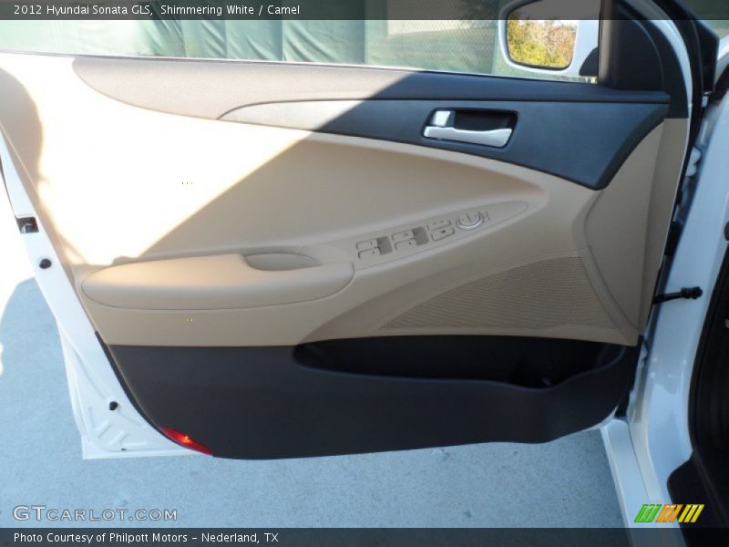 Shimmering White / Camel 2012 Hyundai Sonata GLS