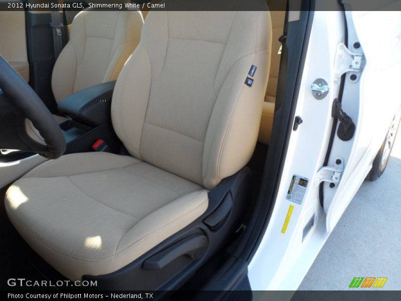 Shimmering White / Camel 2012 Hyundai Sonata GLS