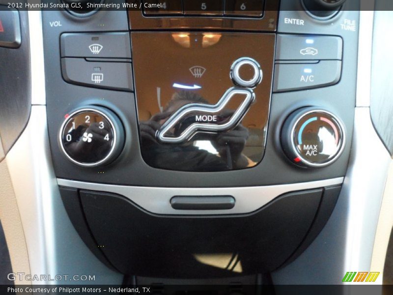 Shimmering White / Camel 2012 Hyundai Sonata GLS
