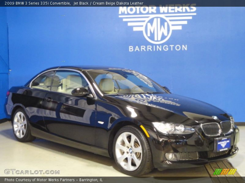Jet Black / Cream Beige Dakota Leather 2009 BMW 3 Series 335i Convertible