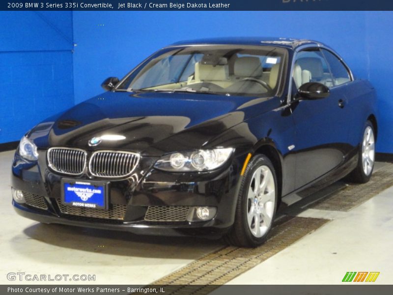 Jet Black / Cream Beige Dakota Leather 2009 BMW 3 Series 335i Convertible