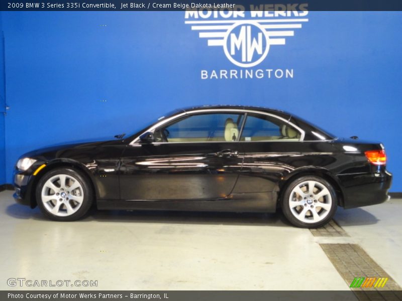 Jet Black / Cream Beige Dakota Leather 2009 BMW 3 Series 335i Convertible
