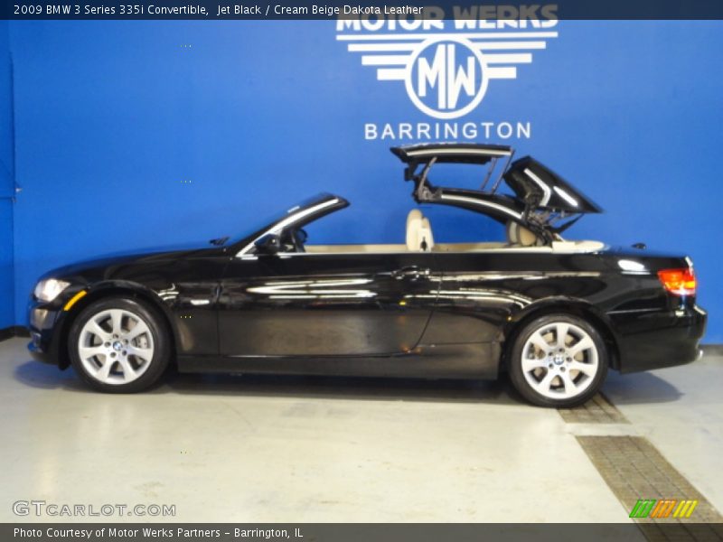 Jet Black / Cream Beige Dakota Leather 2009 BMW 3 Series 335i Convertible