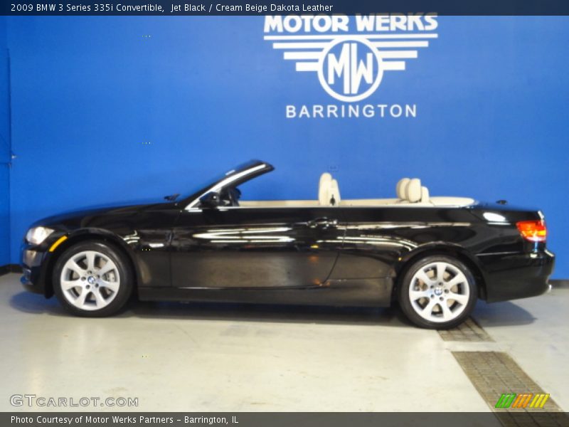Jet Black / Cream Beige Dakota Leather 2009 BMW 3 Series 335i Convertible