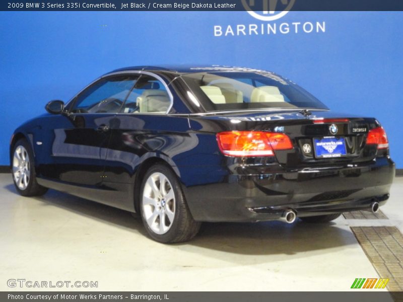 Jet Black / Cream Beige Dakota Leather 2009 BMW 3 Series 335i Convertible