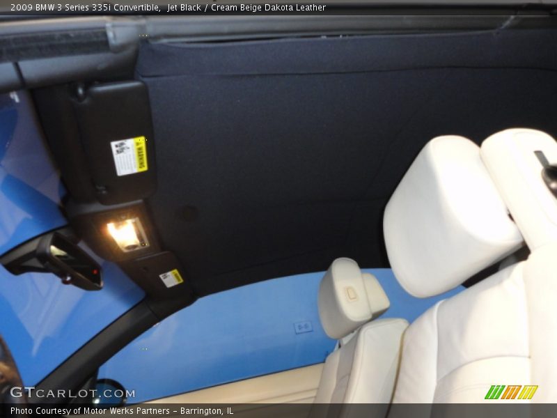 Jet Black / Cream Beige Dakota Leather 2009 BMW 3 Series 335i Convertible