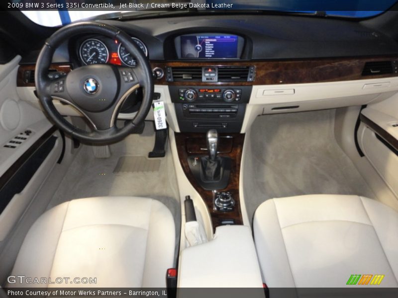 Jet Black / Cream Beige Dakota Leather 2009 BMW 3 Series 335i Convertible