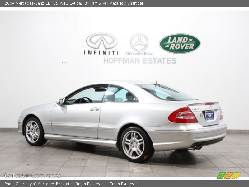 Brilliant Silver Metallic / Charcoal 2004 Mercedes-Benz CLK 55 AMG Coupe