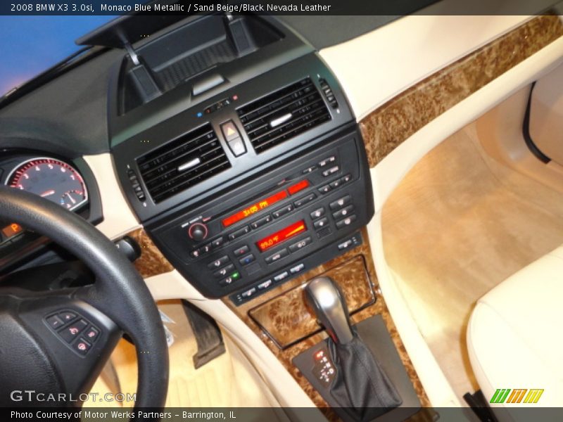 Monaco Blue Metallic / Sand Beige/Black Nevada Leather 2008 BMW X3 3.0si