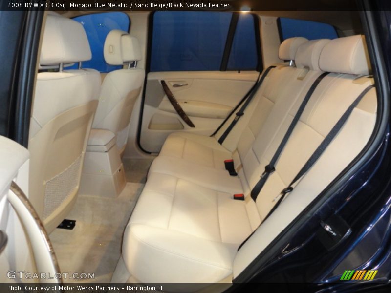 Monaco Blue Metallic / Sand Beige/Black Nevada Leather 2008 BMW X3 3.0si