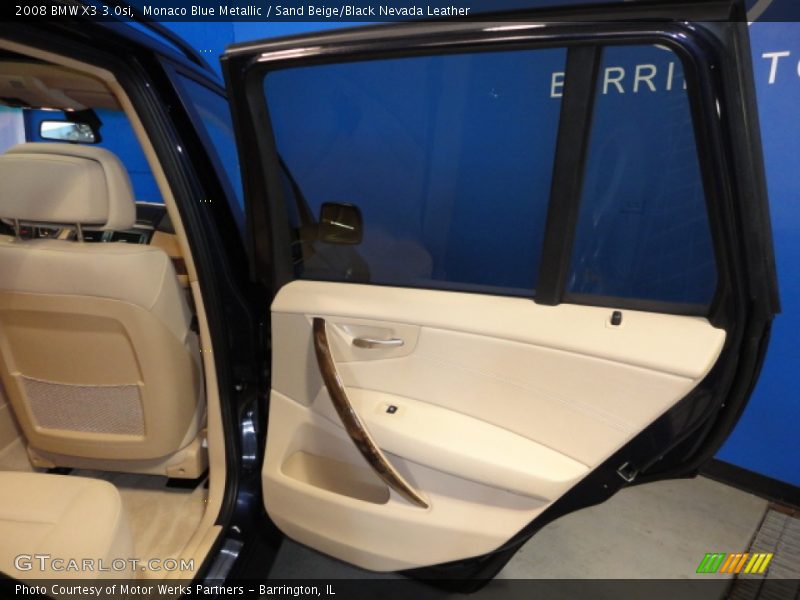 Monaco Blue Metallic / Sand Beige/Black Nevada Leather 2008 BMW X3 3.0si