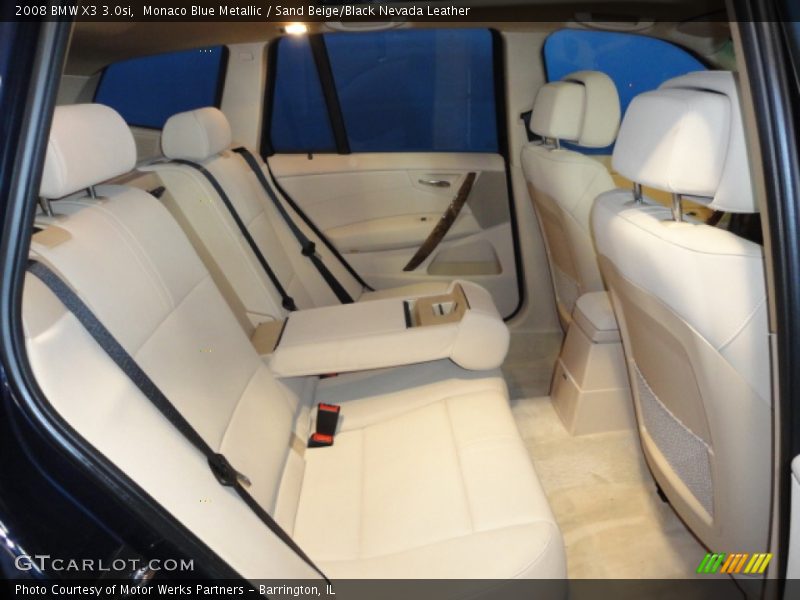 Monaco Blue Metallic / Sand Beige/Black Nevada Leather 2008 BMW X3 3.0si