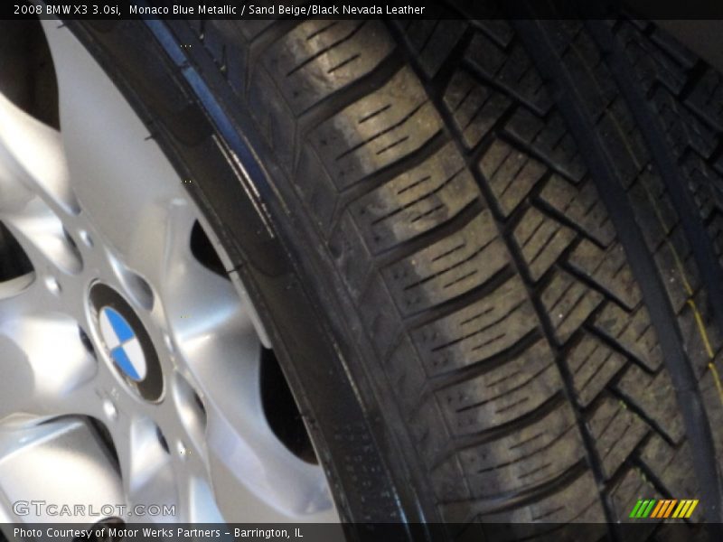 Monaco Blue Metallic / Sand Beige/Black Nevada Leather 2008 BMW X3 3.0si