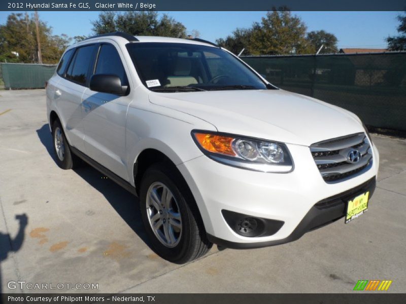 Glacier White / Beige 2012 Hyundai Santa Fe GLS