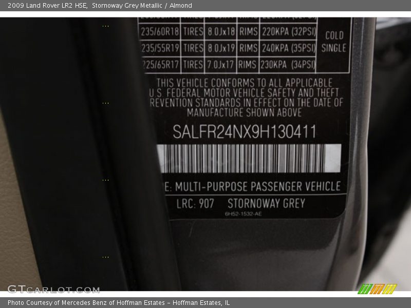 Stornoway Grey Metallic / Almond 2009 Land Rover LR2 HSE