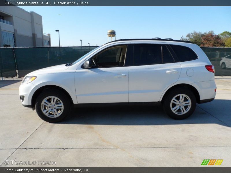 Glacier White / Beige 2012 Hyundai Santa Fe GLS