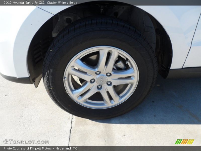 Glacier White / Beige 2012 Hyundai Santa Fe GLS
