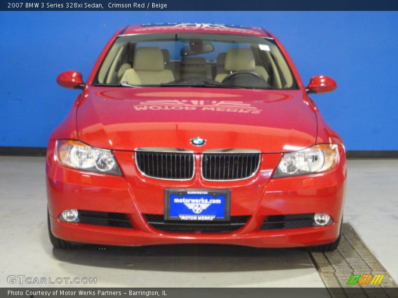 Crimson Red / Beige 2007 BMW 3 Series 328xi Sedan