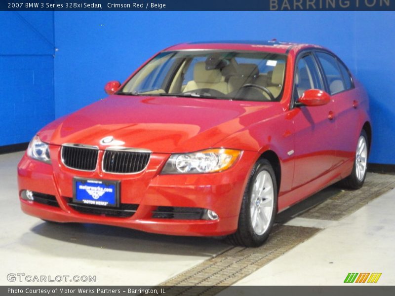 Crimson Red / Beige 2007 BMW 3 Series 328xi Sedan