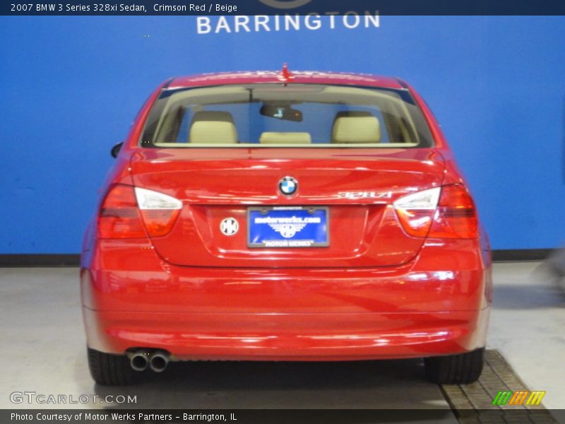 Crimson Red / Beige 2007 BMW 3 Series 328xi Sedan
