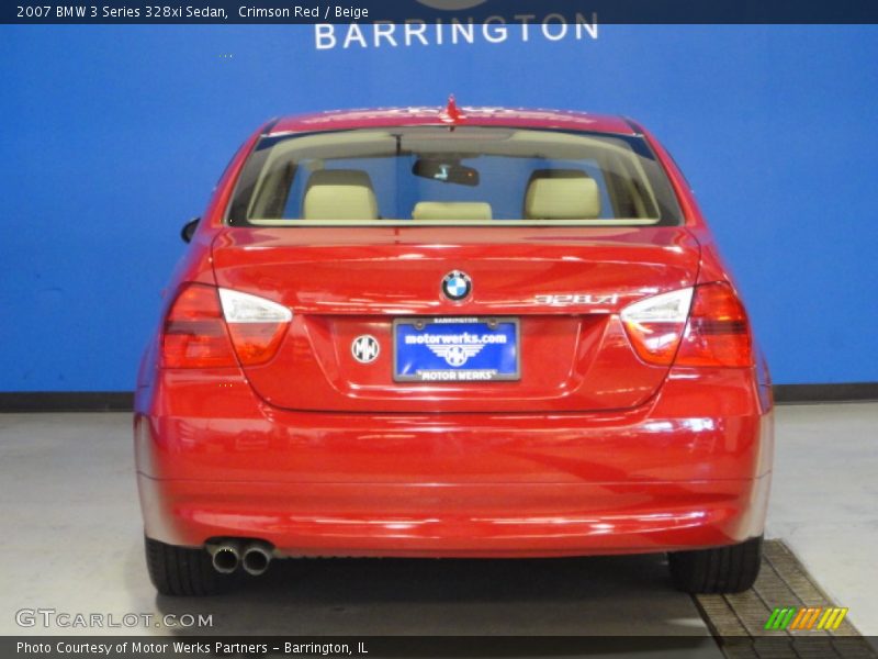 Crimson Red / Beige 2007 BMW 3 Series 328xi Sedan