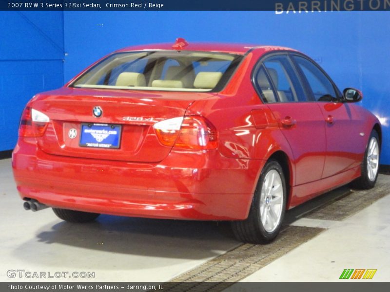 Crimson Red / Beige 2007 BMW 3 Series 328xi Sedan