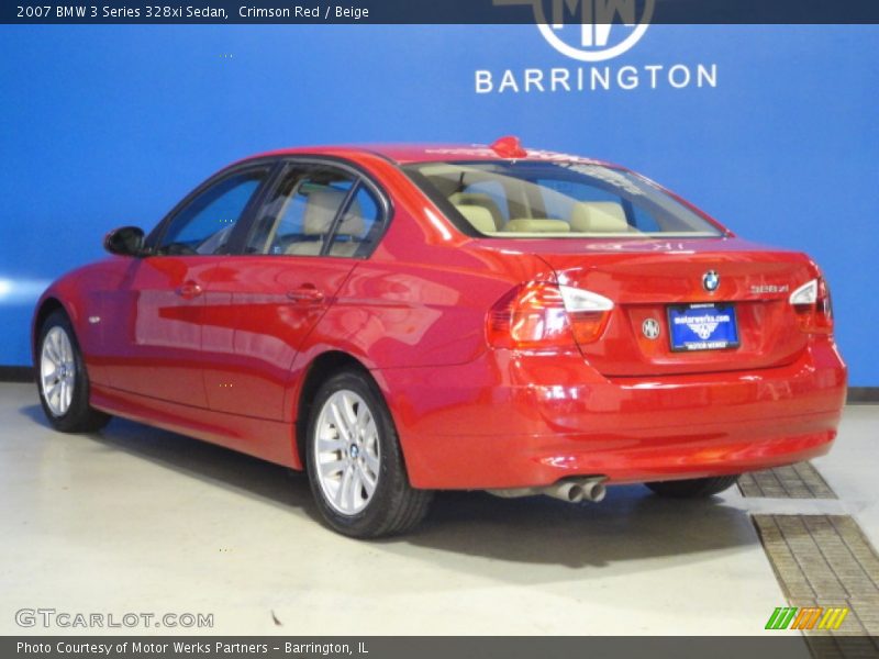 Crimson Red / Beige 2007 BMW 3 Series 328xi Sedan