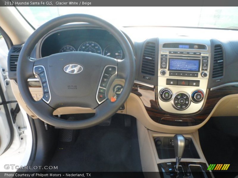 Glacier White / Beige 2012 Hyundai Santa Fe GLS