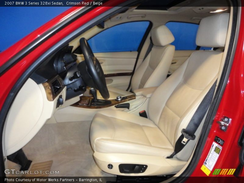 Crimson Red / Beige 2007 BMW 3 Series 328xi Sedan