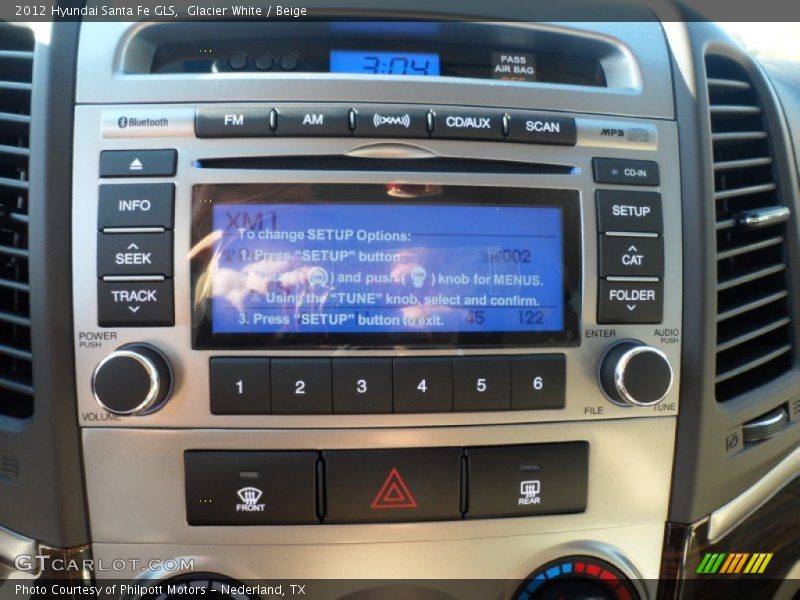 Glacier White / Beige 2012 Hyundai Santa Fe GLS