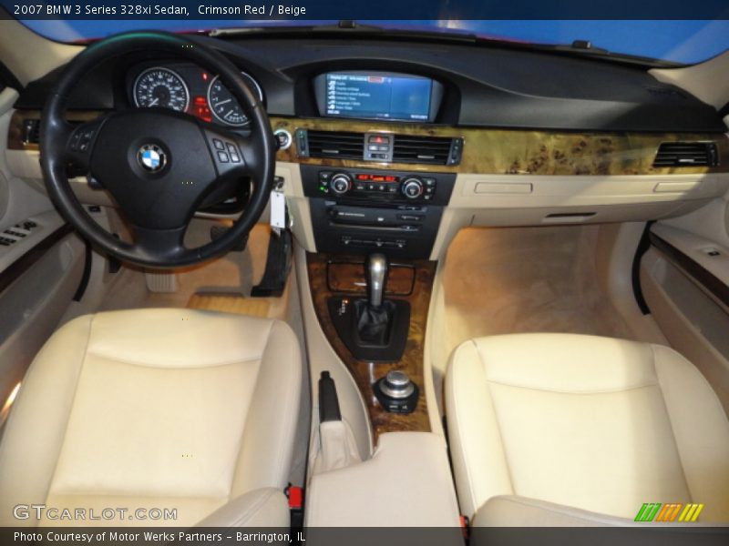 Crimson Red / Beige 2007 BMW 3 Series 328xi Sedan