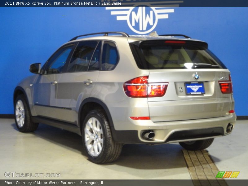 Platinum Bronze Metallic / Sand Beige 2011 BMW X5 xDrive 35i