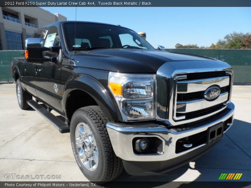 Tuxedo Black Metallic / Black 2012 Ford F250 Super Duty Lariat Crew Cab 4x4