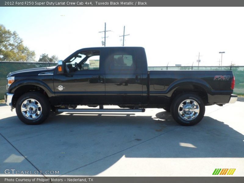 Tuxedo Black Metallic / Black 2012 Ford F250 Super Duty Lariat Crew Cab 4x4